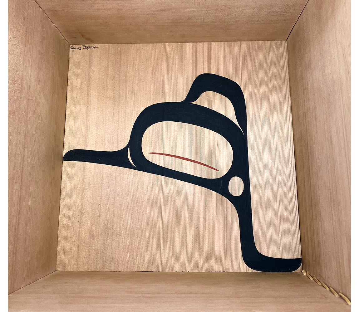 Humpback Whale Escapes Thunderbird Carved Bentwood Box - David Stephens